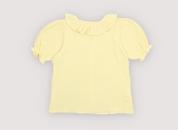 The New Society Campanilla Blouse - Soft Lemon