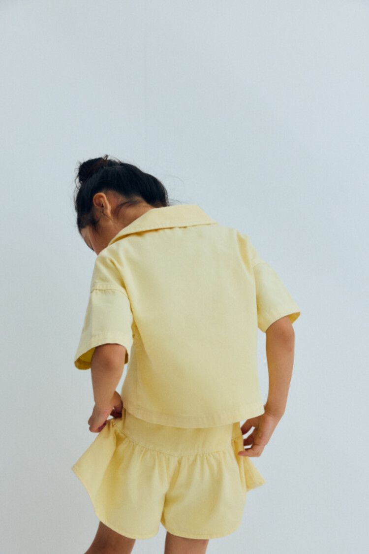 The New Society Bellis Short - Soft Lemon