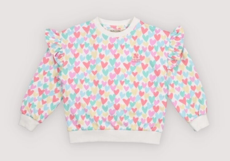 The New Society Anis Sweatshirt - Hearts Print