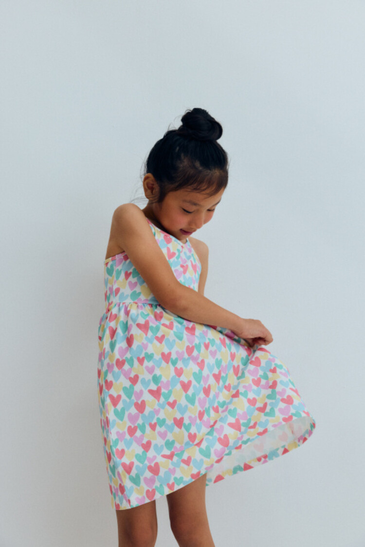 The New Society Anis Dress - Hearts Print