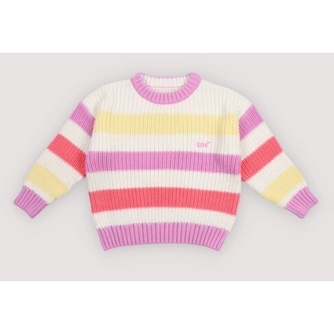 The New Society Celosia Jumper - Pink Lavander Stripes