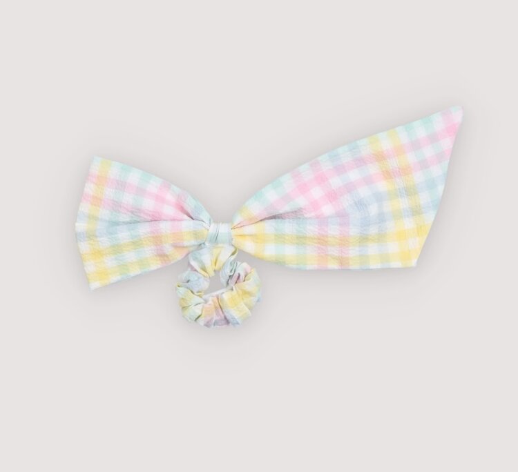 The New Society Mallow Scrunchie - Mallow Check