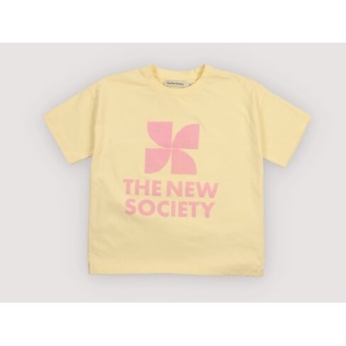 The New Society TNS Logo T-Shirt - Soft Lemon