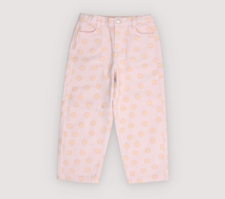 The New Society Smiley Denim Pant - Smiley Print