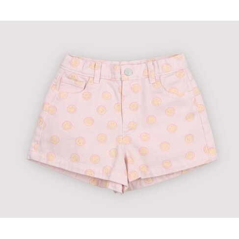 The New Society Smiley Denim Short - Smiley Print
