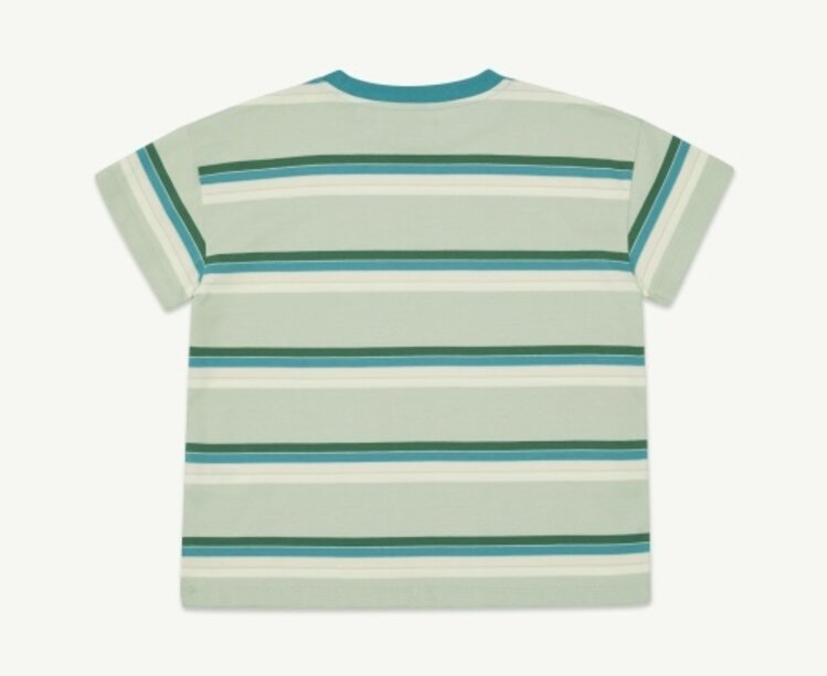 Main Story UK Loose Tee - Green Tint Stripe Jersey