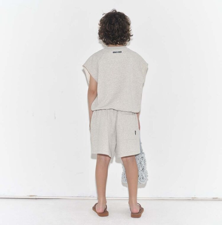 Main Story UK Baggy Short - Ecru Melange Fleece