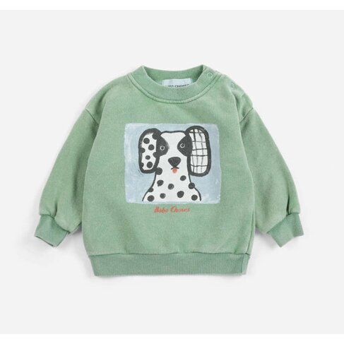 Bobo Choses Van Dog sweatshirt - Green (baby)