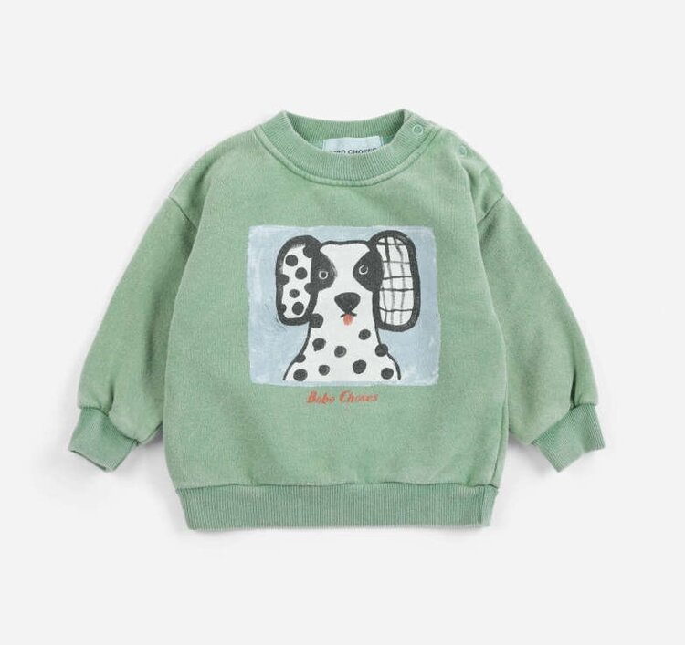 Bobo Choses Van Dog sweatshirt - Green (baby)