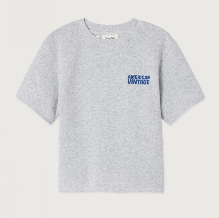 American Vintage EVONA Sweats - Gris Clair Chine