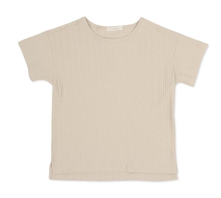 Phil & Phae Multi-rib oversized tee s/s - creamy oat