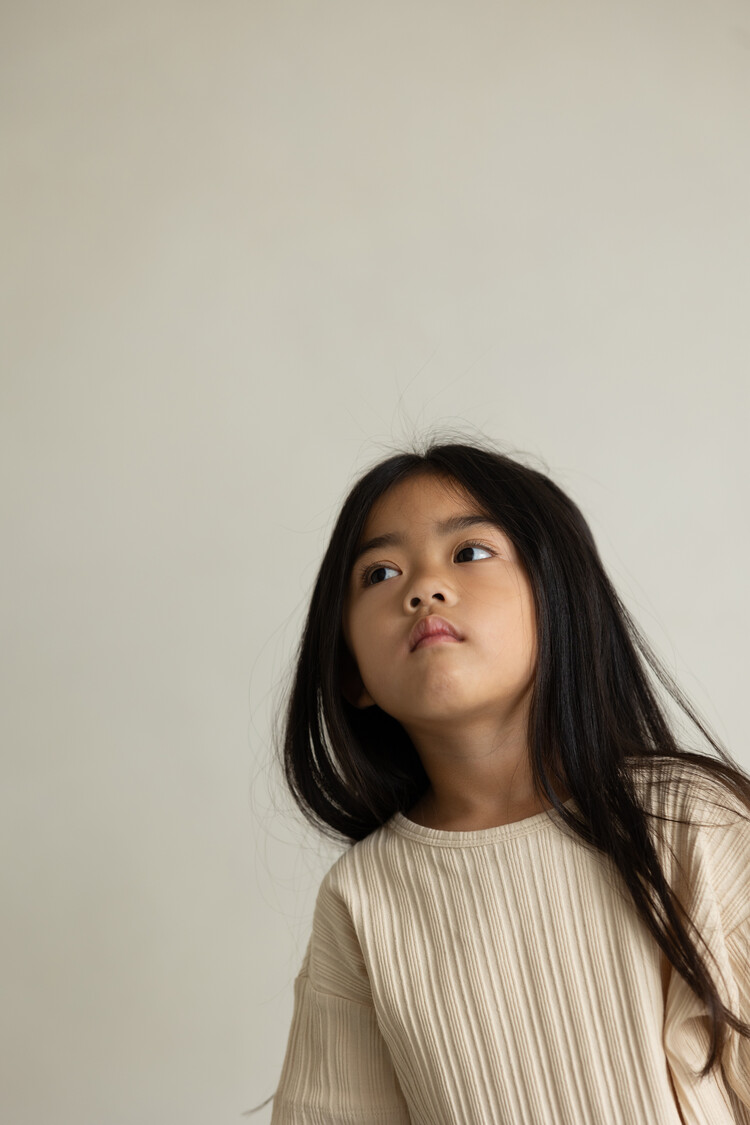 Phil & Phae Multi-rib oversized tee s/s - creamy oat