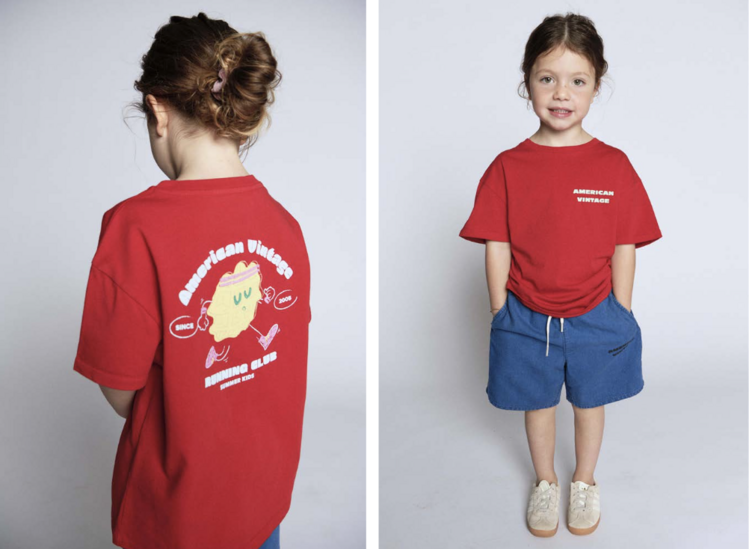 American Vintage FIZVALLEY t-shirt - Rubis Vintage