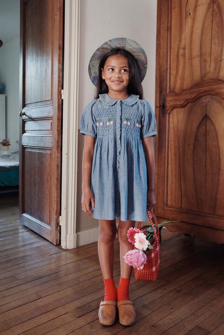 Emile et Ida Robe Brodee Smocks Main - Chambray