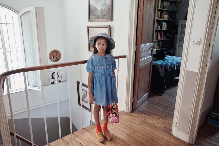 Emile et Ida Robe Brodee Smocks Main - Chambray