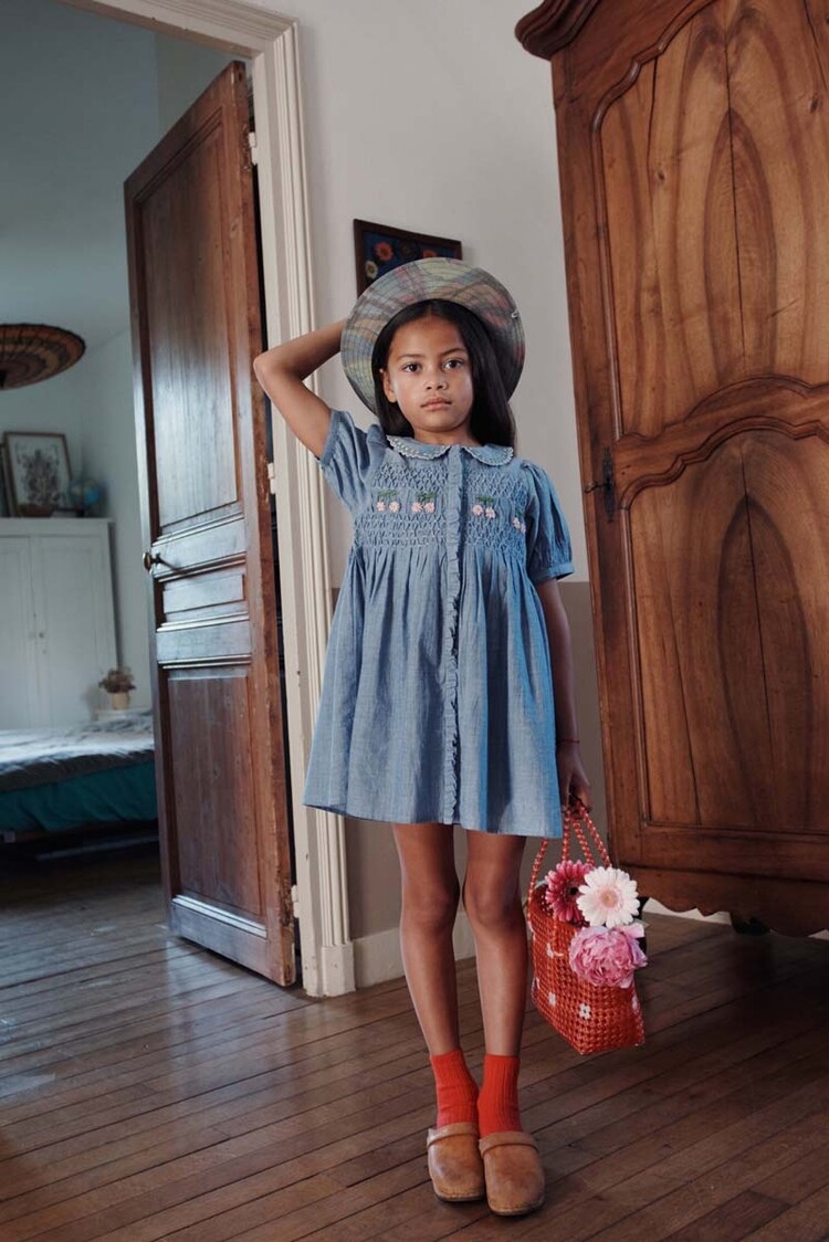 Emile et Ida Robe Brodee Smocks Main - Chambray