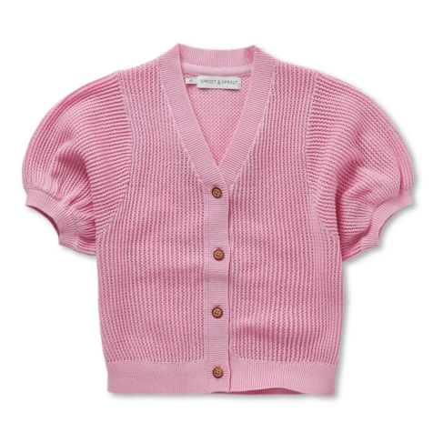 Sproet & Sprout Girls Knitted Cardigan -  Podium Pink