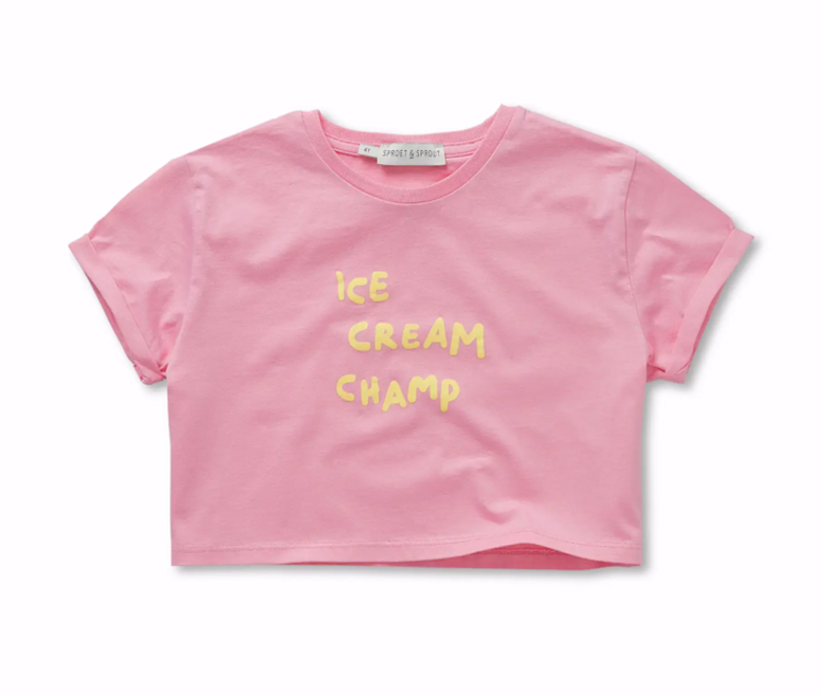 Sproet & Sprout Boxy T-shirt Ice Cream - Podium Pink