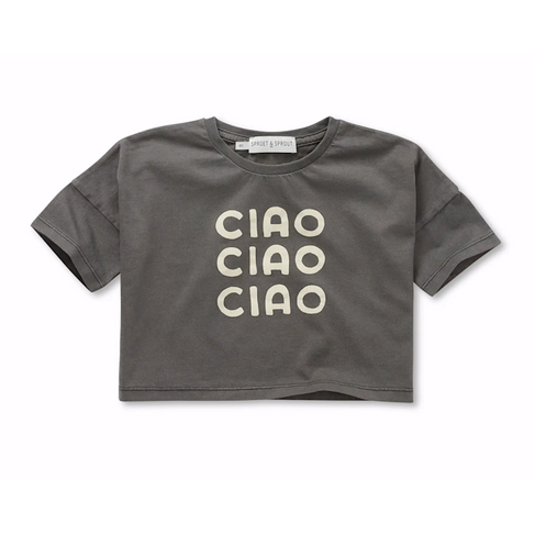 Sproet & Sprout Cropped Top Ciao - Washed Black