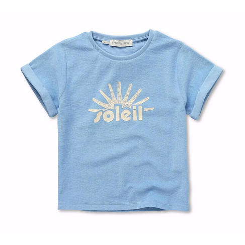 Sproet & Sprout Terry T-shirt Soleil - Forever Blue