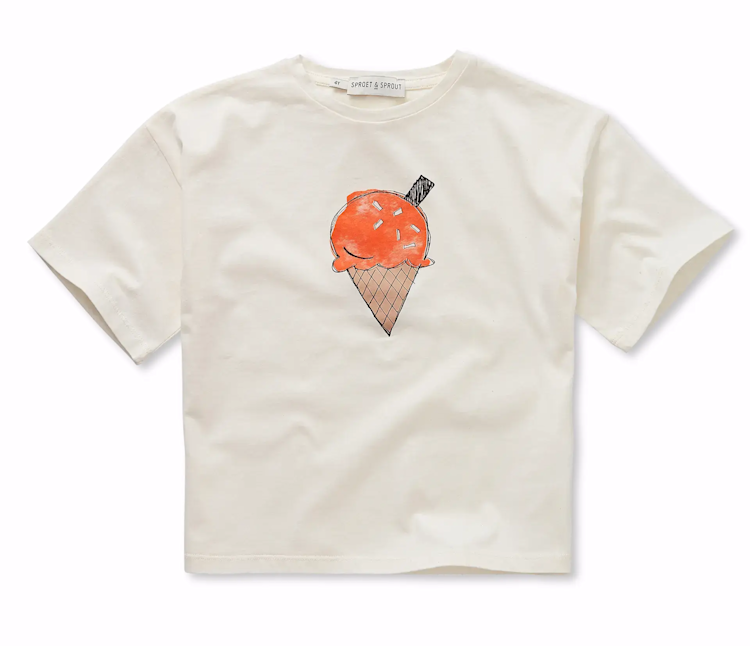 Sproet & Sprout T-shirt Ice Cream - Off White