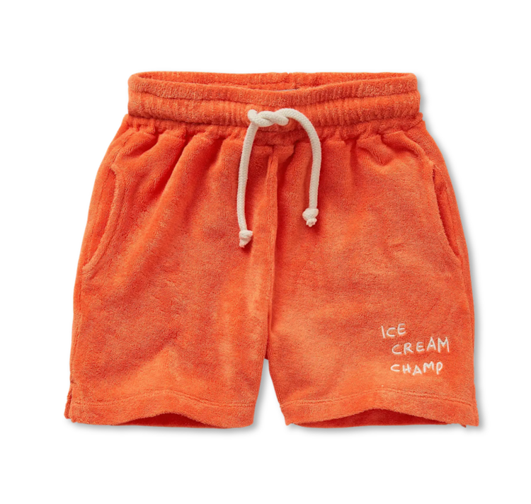 Sproet & Sprout Terry Shorts - Orange Sprint