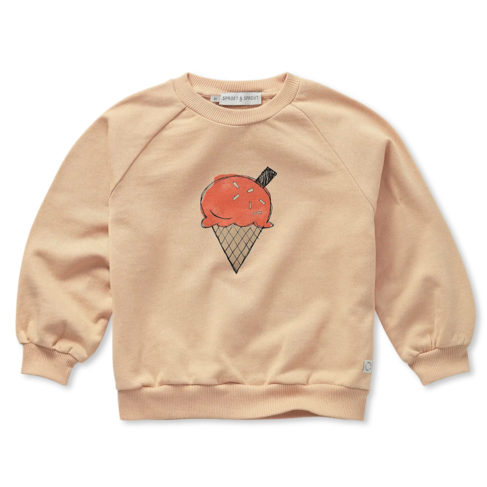 Sproet & Sprout Raglan Sweatshirt Ice Cream - Sand