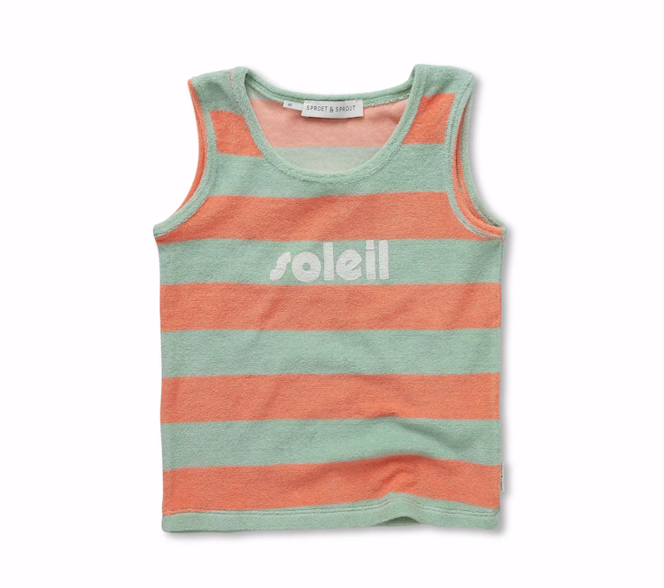 Sproet & Sprout Tanktop Stripes - Silt Green