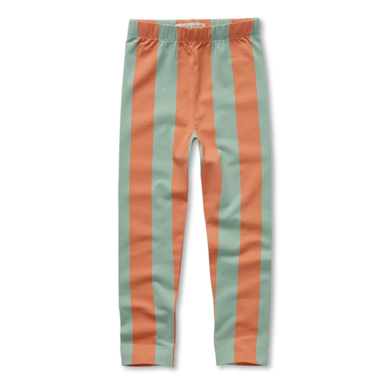 Sproet & Sprout Leggings Block Stripes - Silt Green