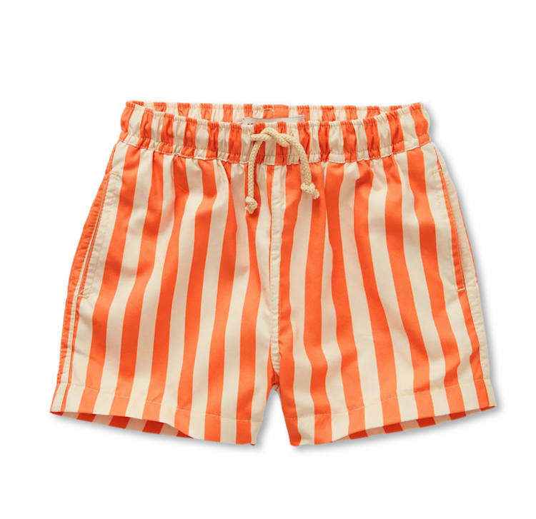 Sproet & Sprout Swim Shorts Stripes - Sesame