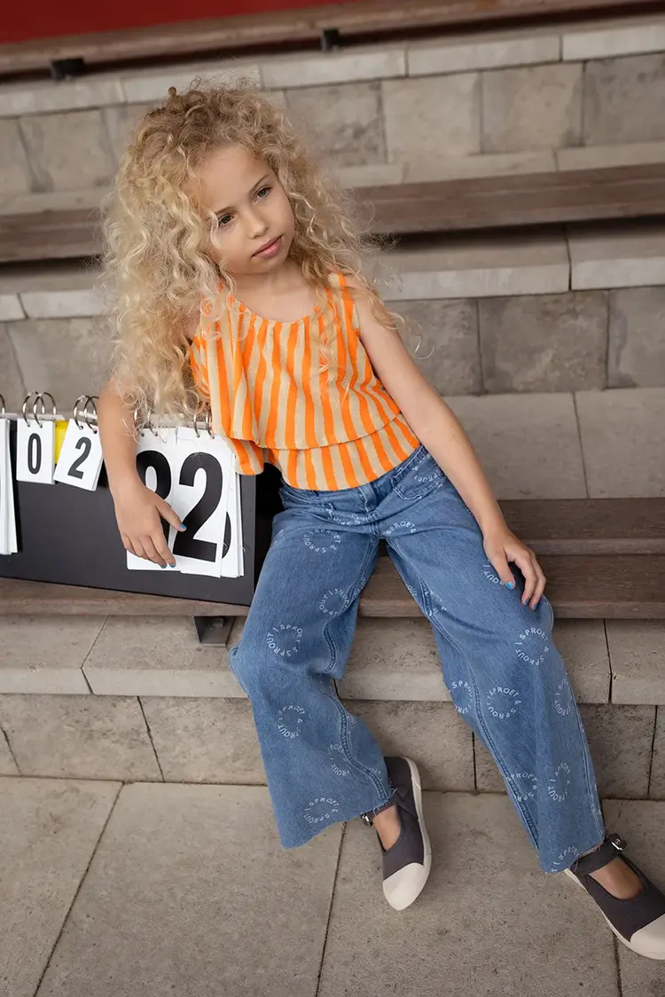 Sproet & Sprout Cropped Layer Top - Sesame