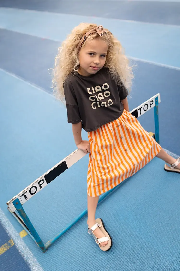 Sproet & Sprout Cropped Top Ciao - Washed Black