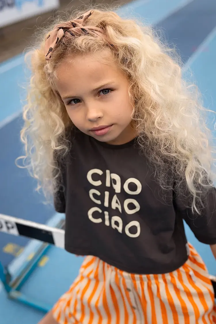 Sproet & Sprout Midi Skirt Stripes - Sesame