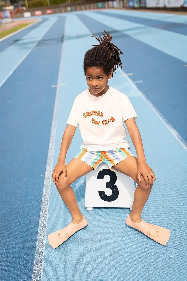 Sproet & Sprout Swim Shorts Multi Stripes - Sand