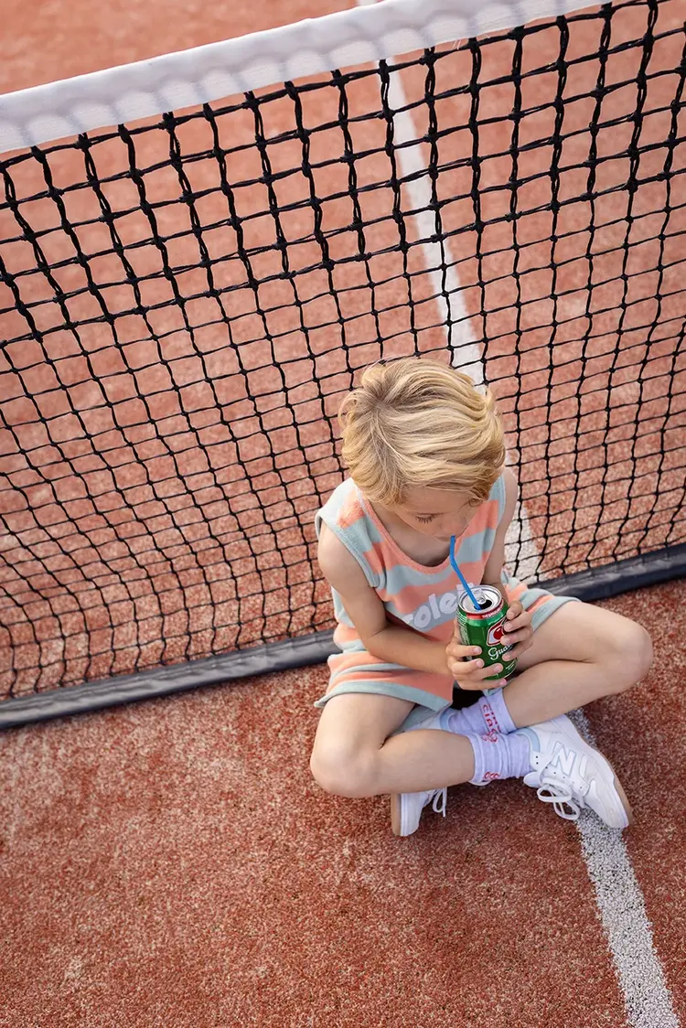 Sproet & Sprout Terry Shorts Block Stripes - Silt Green