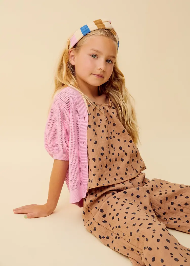 Sproet & Sprout Girls Knitted Cardigan -  Podium Pink