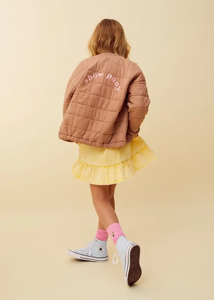 Sproet & Sprout Denim Peplum Skirt - Pastel Yellow