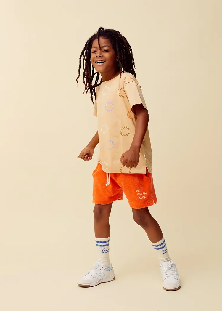 Sproet & Sprout Terry Shorts - Orange Sprint