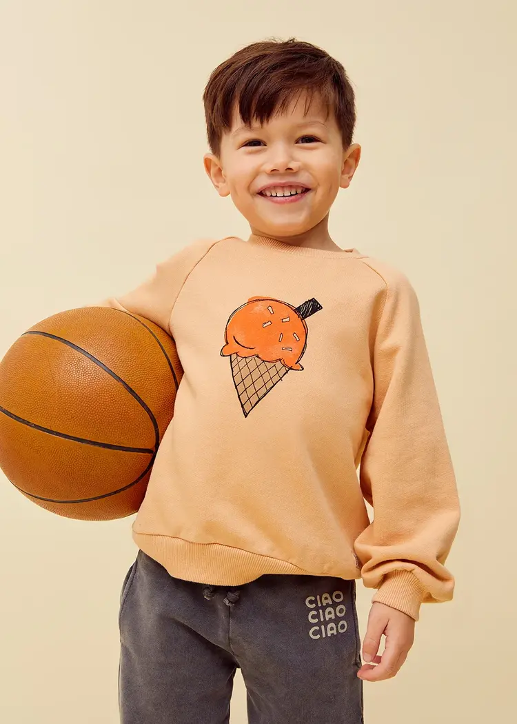 Sproet & Sprout Raglan Sweatshirt Ice Cream - Sand