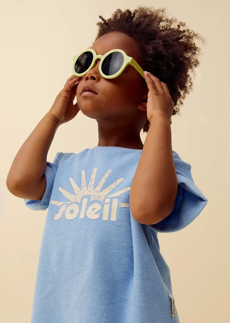 Sproet & Sprout Terry T-shirt Soleil - Forever Blue