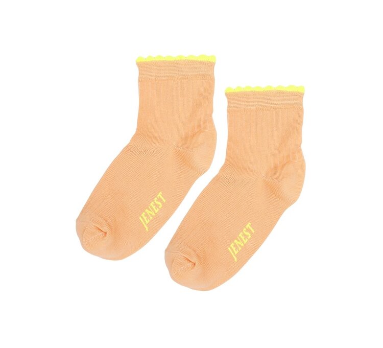 Jenest Fancy Sneacker Socks - Peach Orange