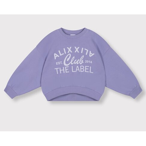ALIX Knitted ALIX Club Print Sweater - Lilac