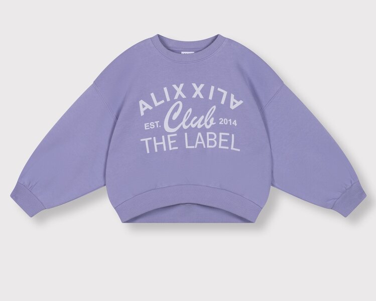 ALIX Knitted ALIX Club Print Sweater - Lilac