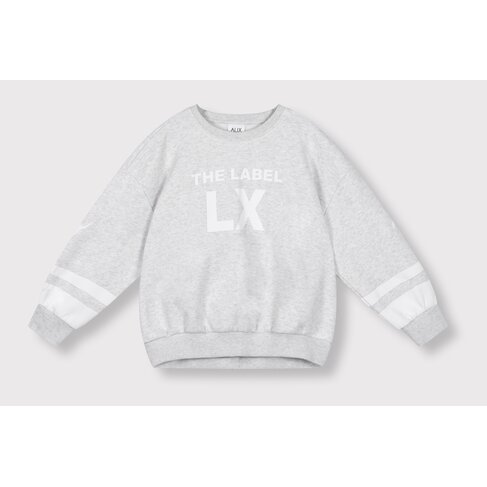 ALIX Knitted Sporty Sweater - Super Light Grey Melange