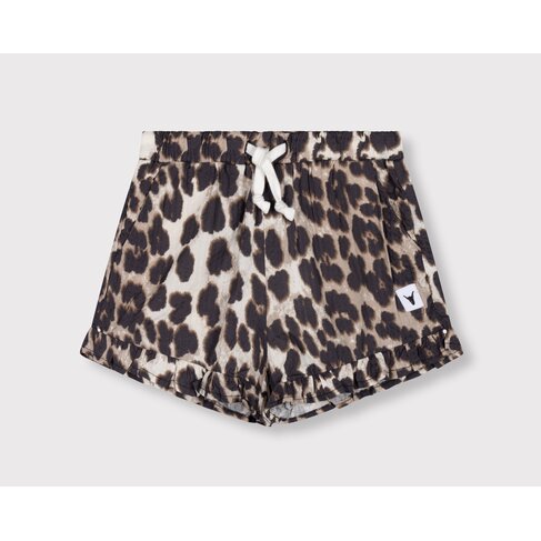 ALIX Woven Animal Shorts With Ruffles - Animal