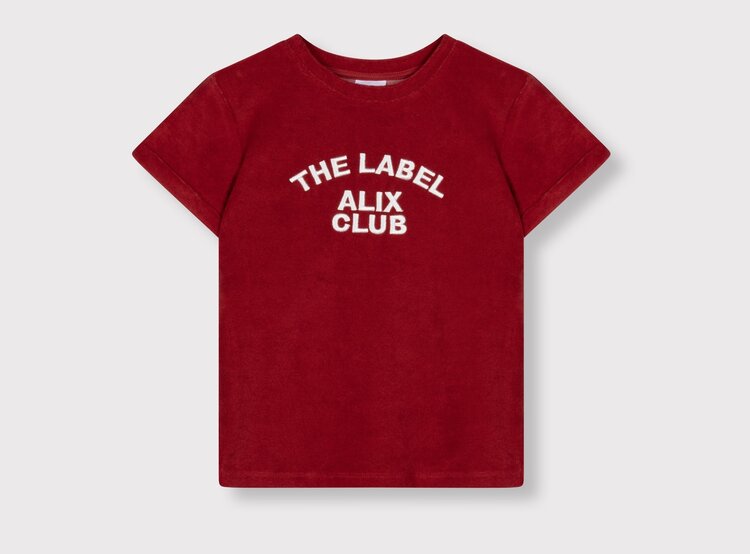 ALIX Knitted Terry T-shirt - Cerise