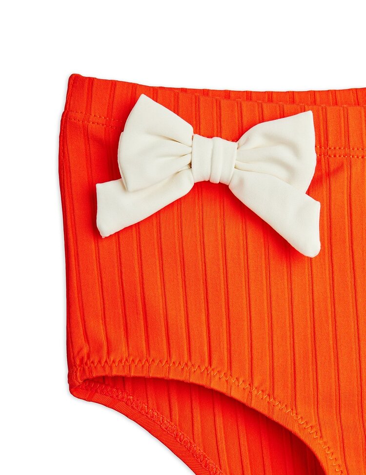 Mini Rodini High waisted bow swim pants - red