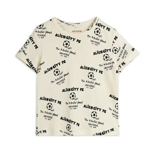 Mini Rodini Alien City FC aop ss tee - white