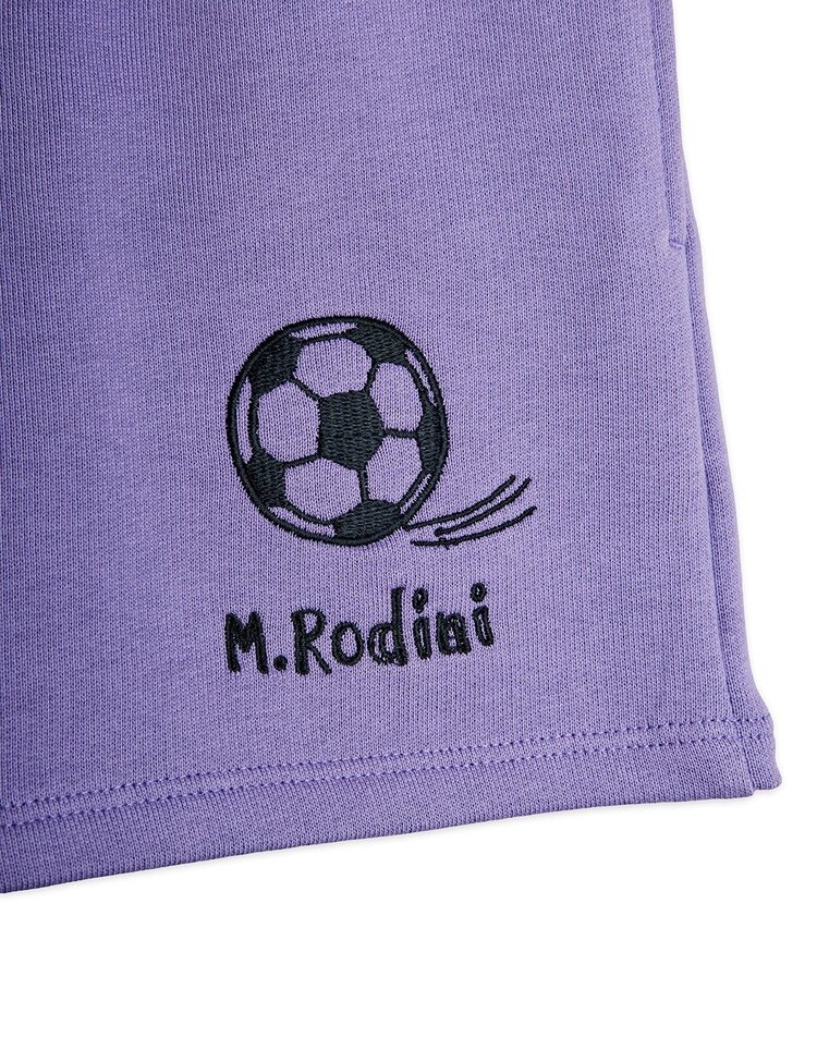 Mini Rodini Football emb sweat shorts - purple