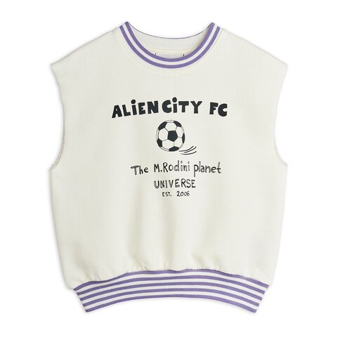 Mini Rodini Alien City FC sp Sweat Tank - Off White